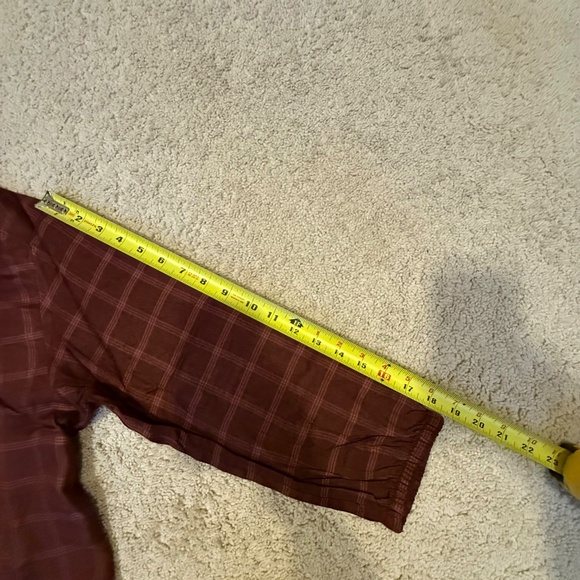 Wrangler Plaid Peasant Blouse Brown Size M NWT - Picture 8 of 13